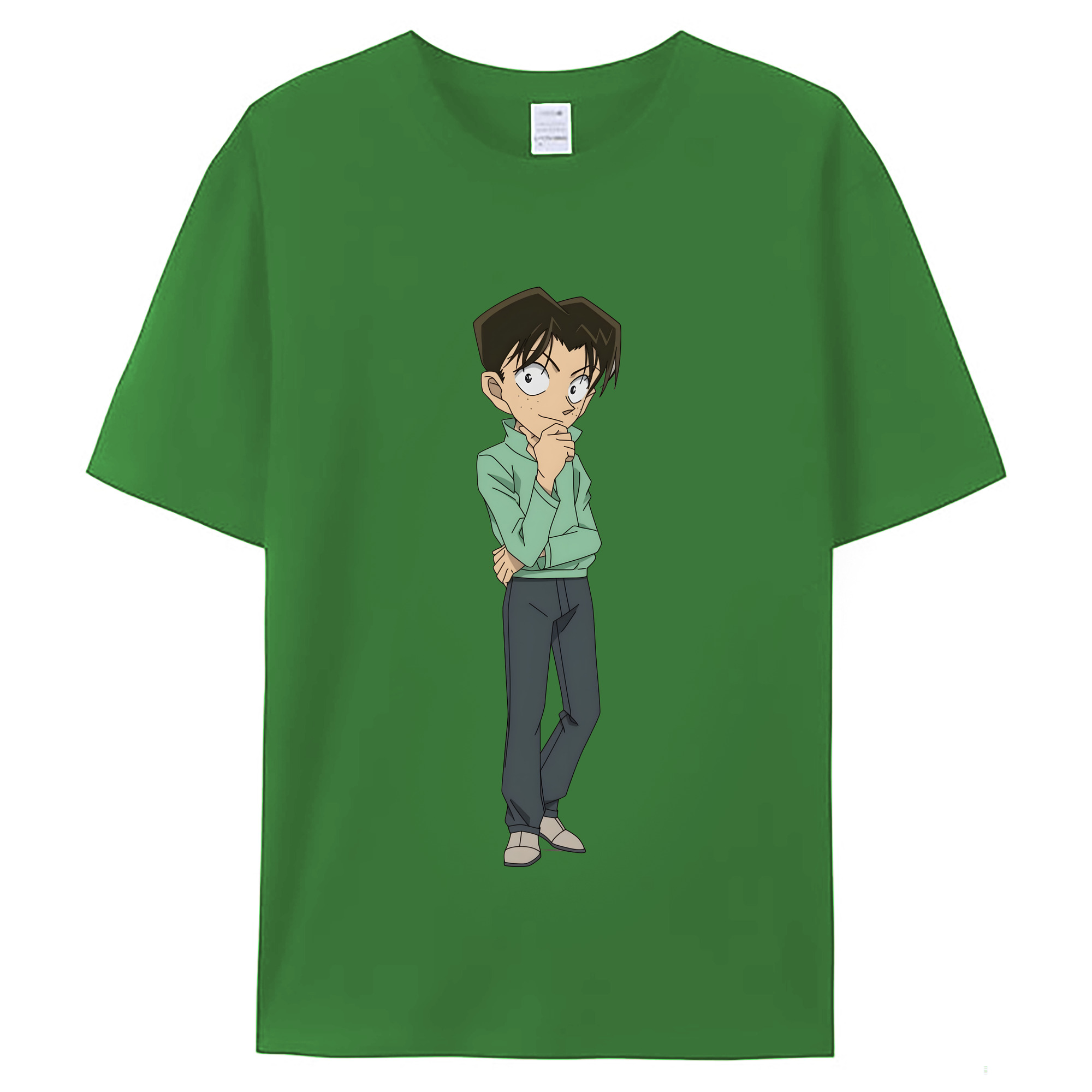 （画像用） 名探偵コナン 円谷 光彦 つぶらや みつひこ Detective Conan Mitch Tennyson レディースカジュアルプリントTシャツ（綿100％）